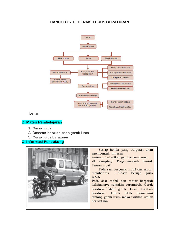 Lintasan dan Gerak Lurus Beraturan | PDF