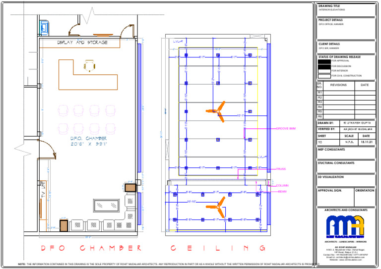DFO Chamber Interior Elevations Plan | PDF