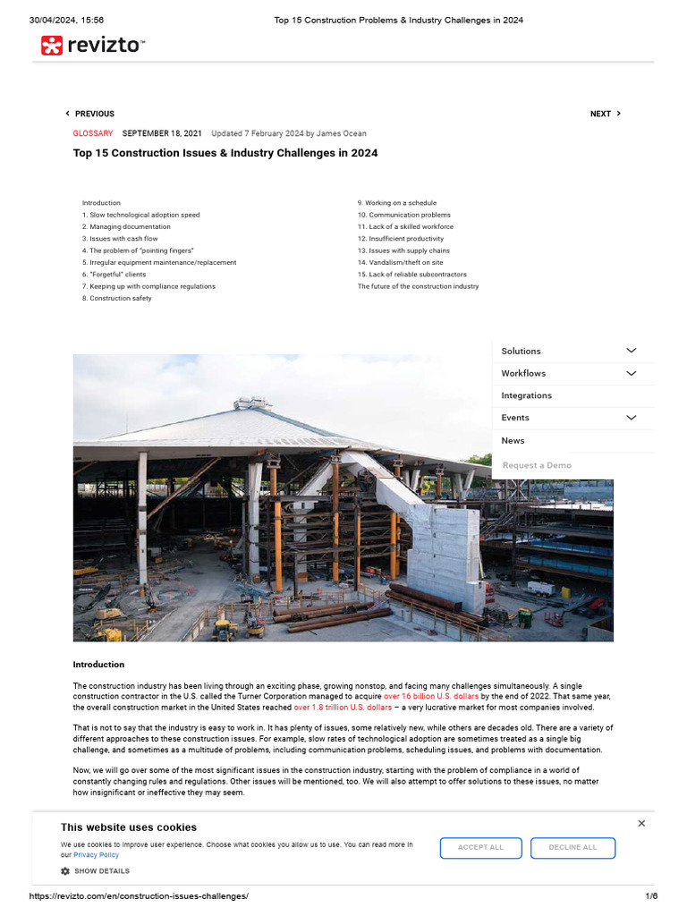 Top 15 Construction Problems & Industry Challenges in 2024 | PDF ...