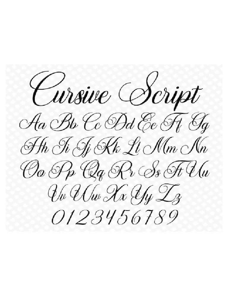 Cursive Style | PDF