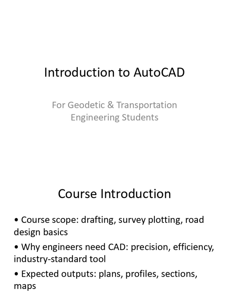 Lesson 1 - Introduction To AutoCAD | PDF