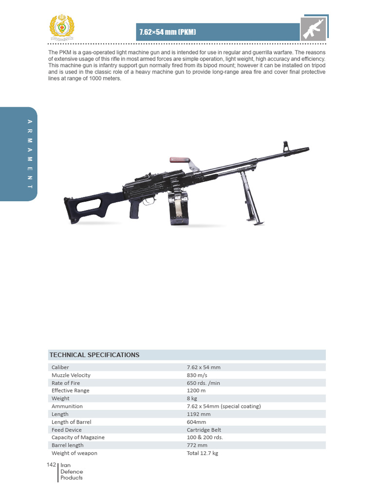 Iran PKM Light Machine Gun Overview | PDF