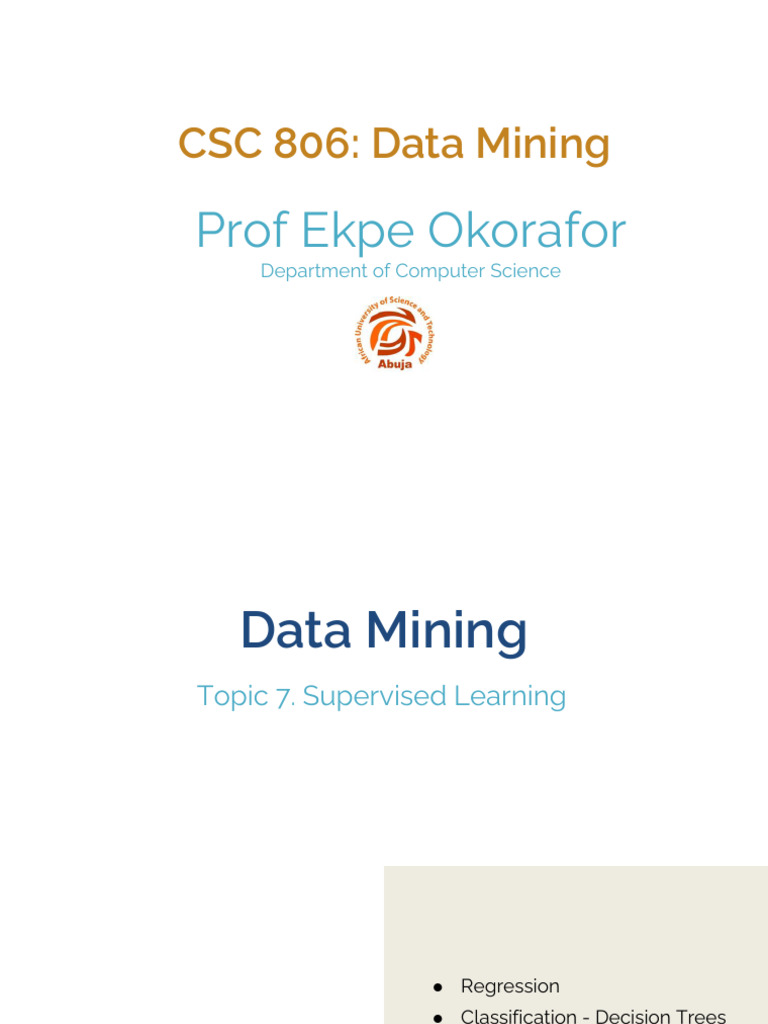 7 - Datamining Supervised Learning FINAL 1of3 | PDF | Statistical ...