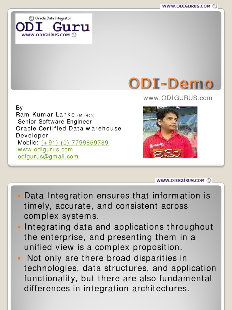 Odi Demo | PDF | Oracle Database | Relational Database