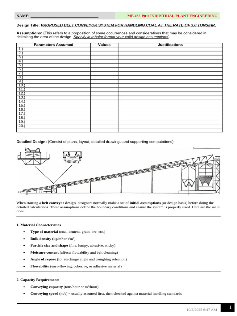 Belt Conveyor Design for Coal Handling | PDF | Belt (Mechanical ...