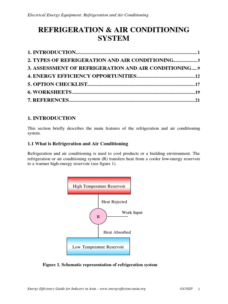 Energy Efficiency in Refrigeration Systems | PDF