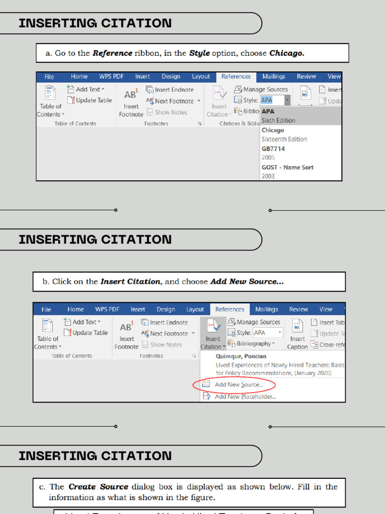 Inserting Citation | PDF