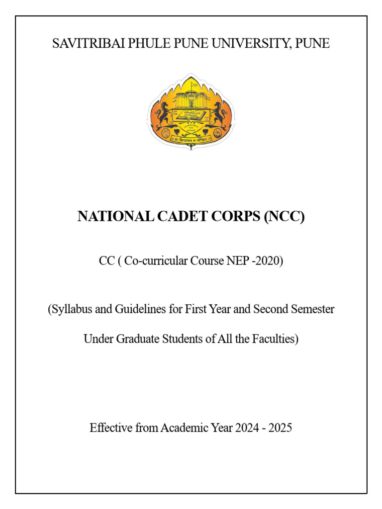 CC II Semester NCC National Cadet Corps Syllabus 28042025 | PDF ...