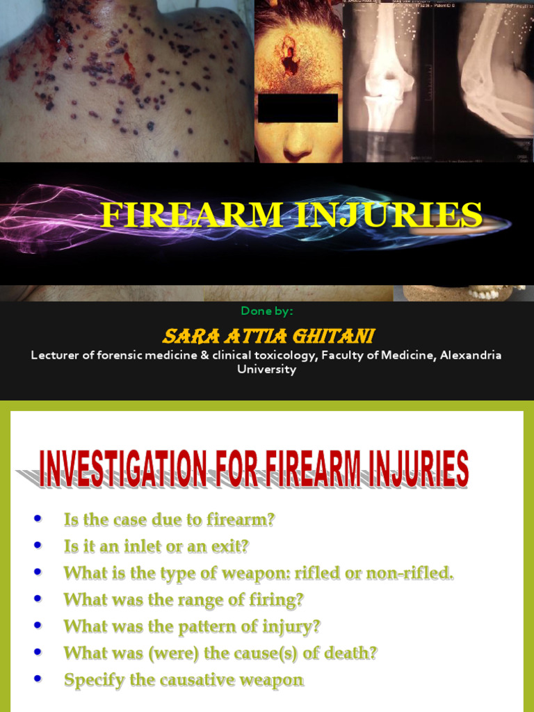 Understanding Firearm Injuries Analysis | PDF | Gun Barrel | Bullet
