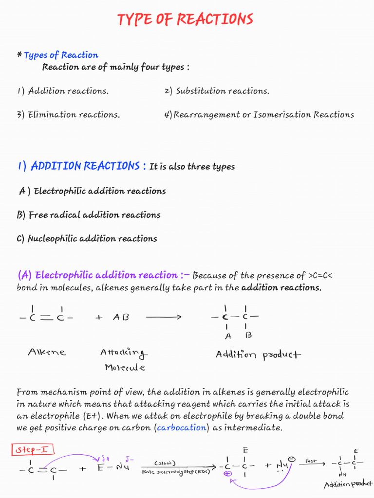 Reaction Mechanism - 4 (Type of Reaction) - 251010 - 184227 | PDF