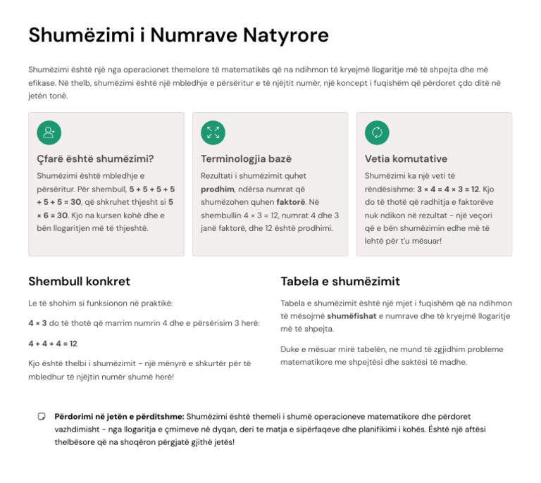 Shumezimi I Numrave Natyrore | PDF