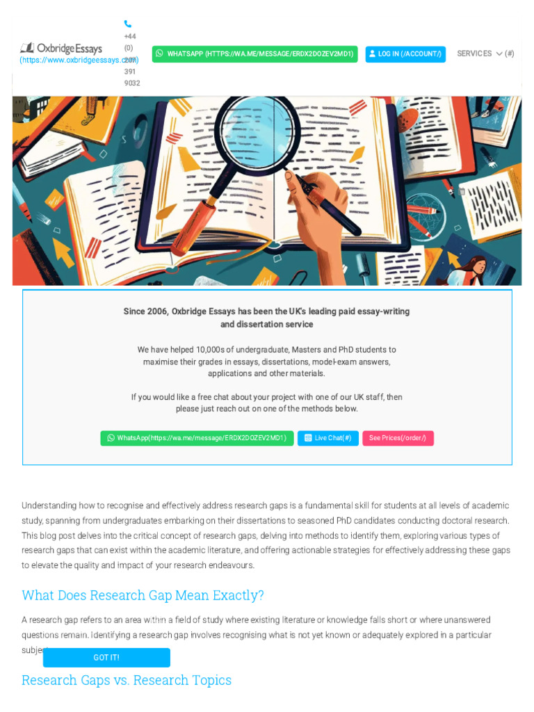 Identifying Research Gaps in Academia | PDF | Methodology | Thesis