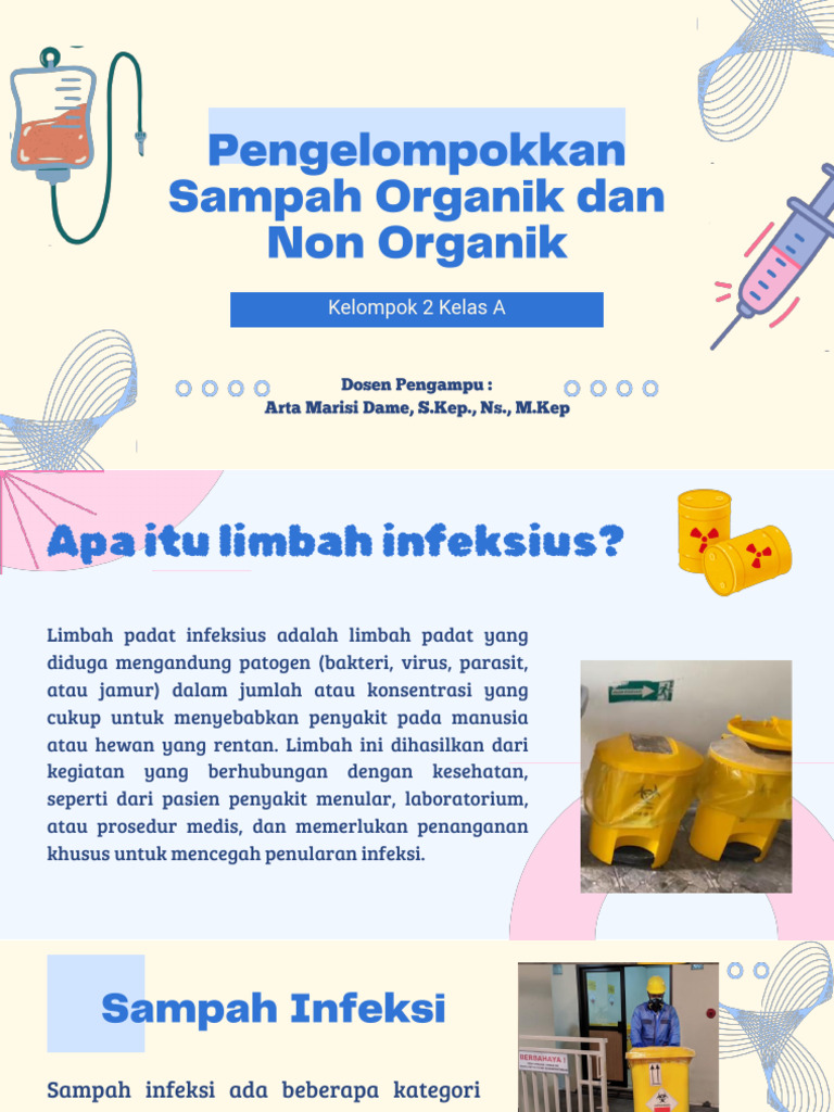 Pengelolaan Limbah Infeksius dan Non-Infeksius | PDF