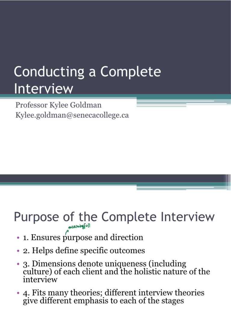 Conducting A Complete Interview 2018 | PDF