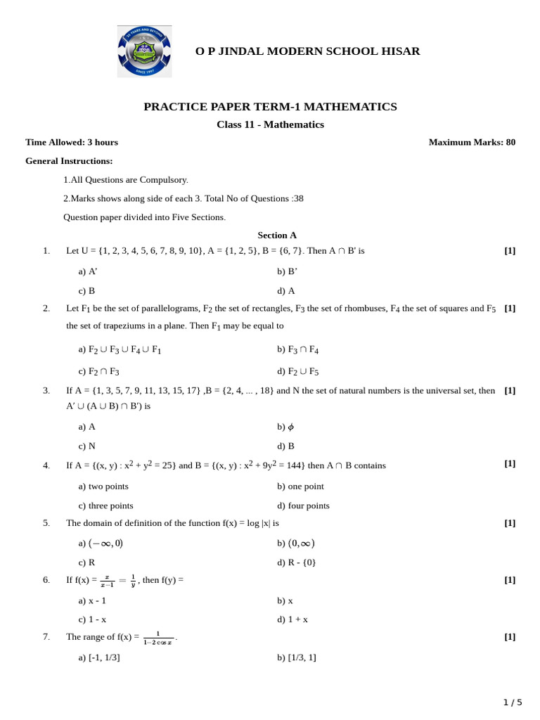 Xi Maths Practice Paper I Term 3 | PDF | Euclidean Geometry | Chess ...