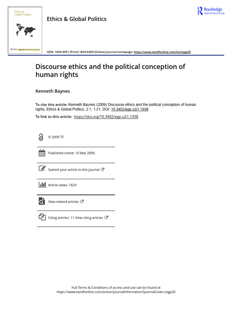 Discourse Ethics and Human Rights Analysis | PDF | John Rawls | Human ...