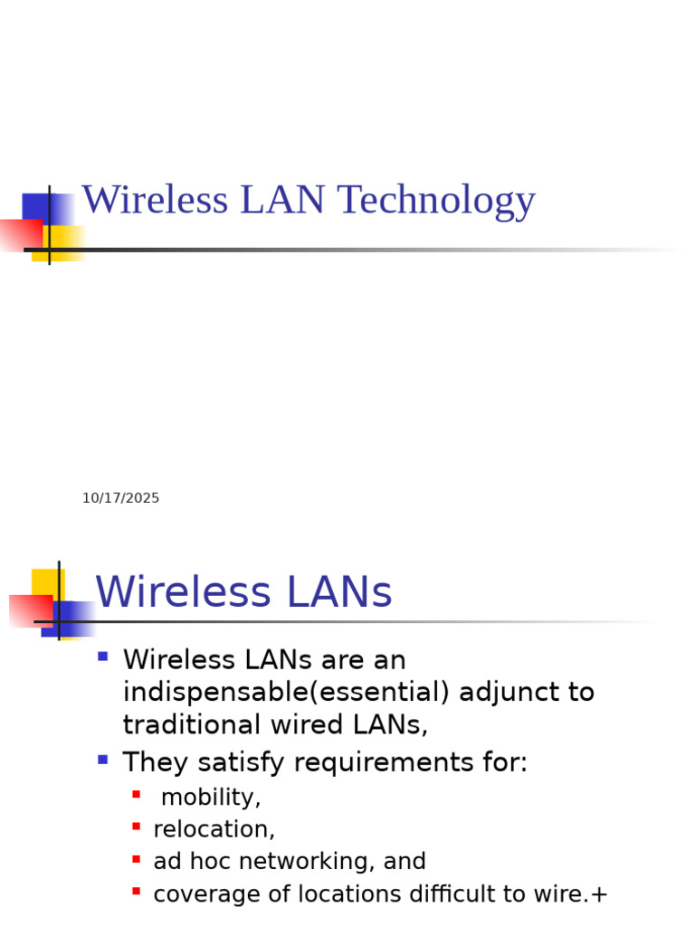 Wireless LAN Technology Overview | PDF | Wireless Lan | Radio