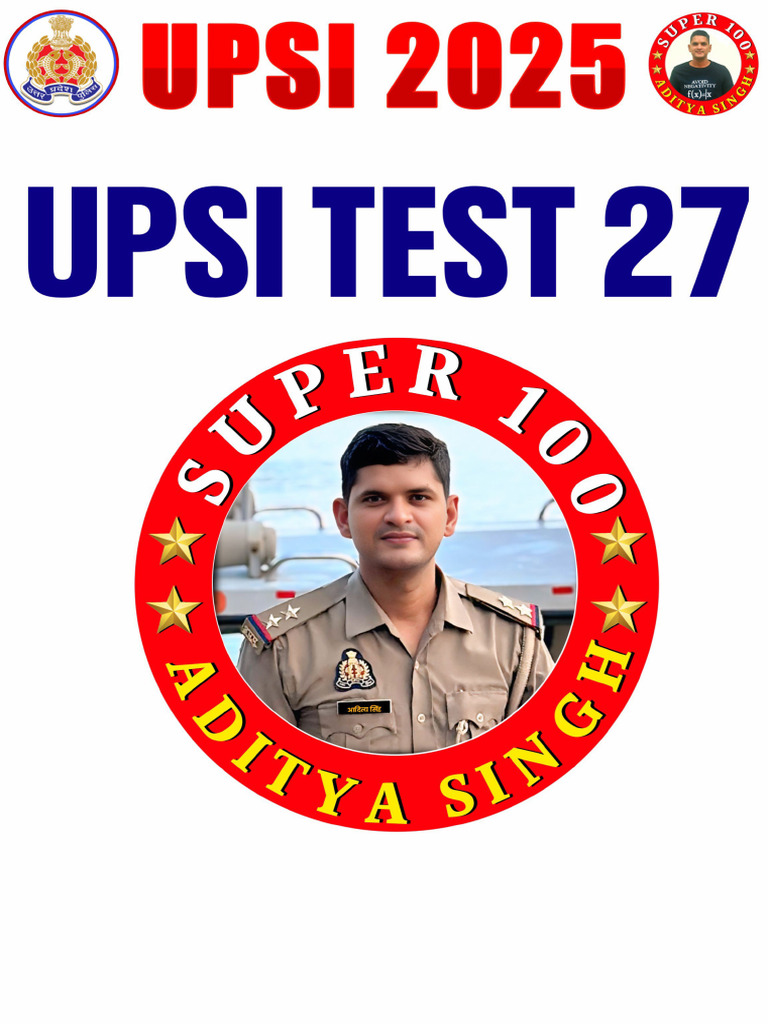 Upsi Test 27 by Super 100 | PDF