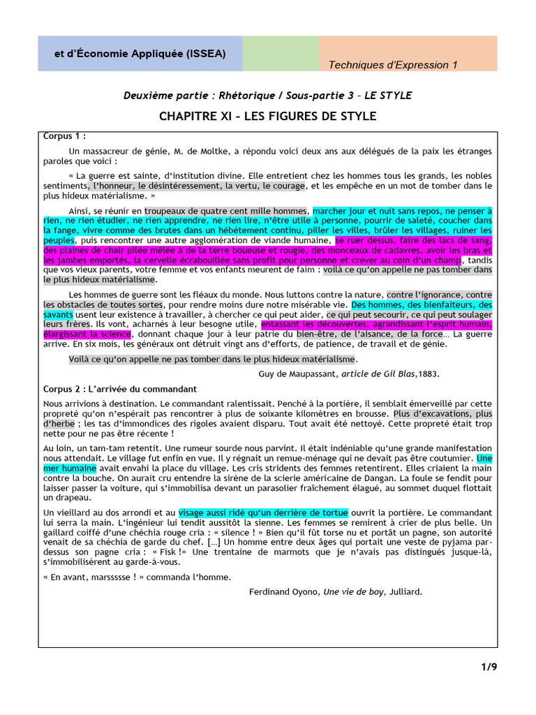 Figures de style et rhétorique expliquées | PDF | Métaphore | Linguistique