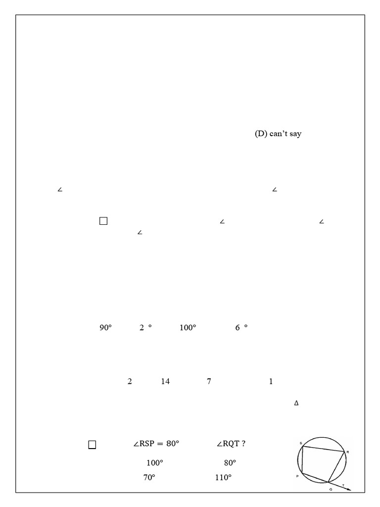 Circle Geometry Questions and Solutions | PDF | Circle | Triangle Geometry