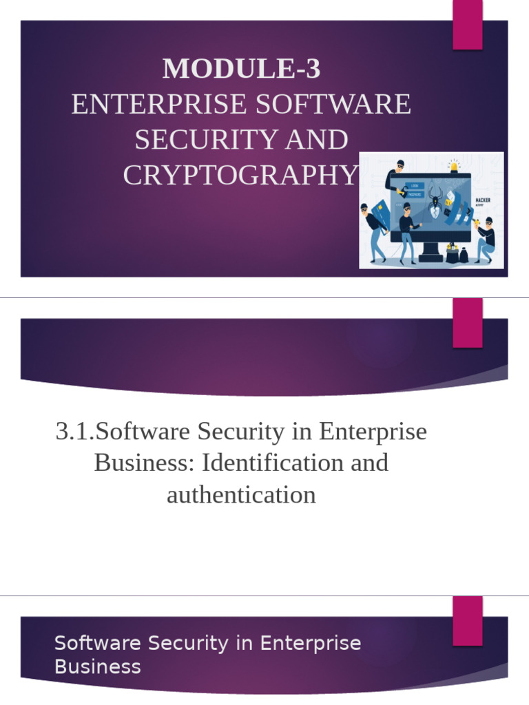Module-3: Enterprise Software Security and Cryptography | PDF