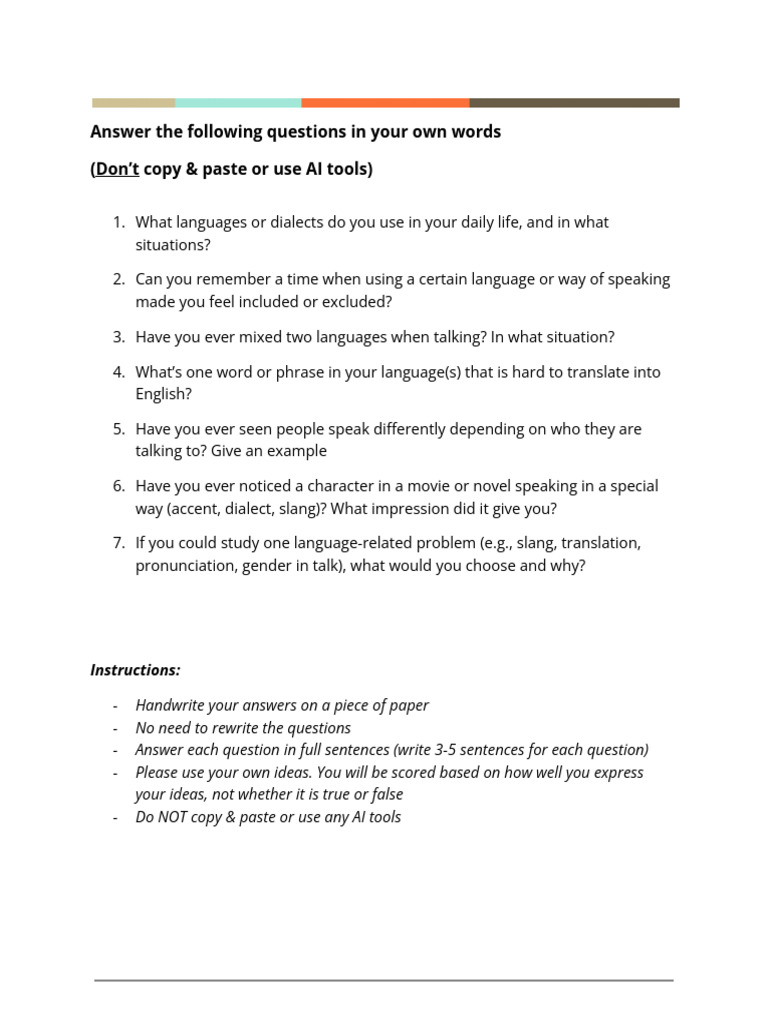 Week 2 Task - Research in (Applied) Linguistics | PDF