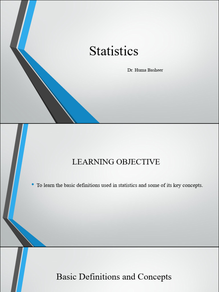 Introduction to Basic Statistics Concepts | PDF | Statistics ...