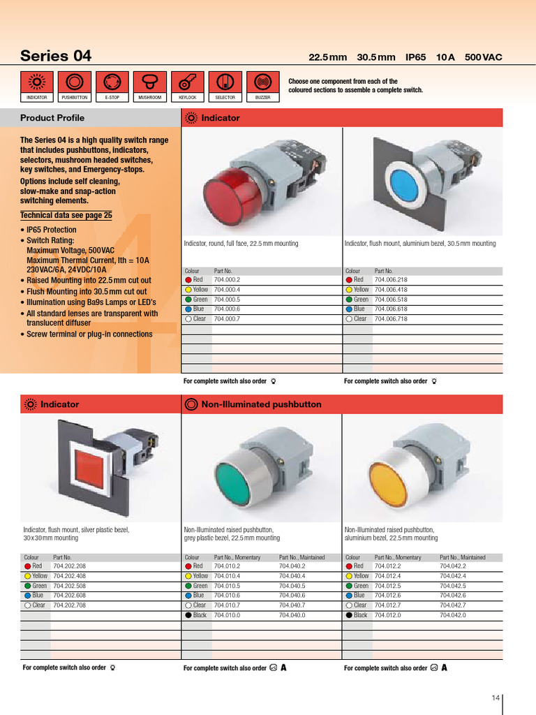 Series 04 Switch Components Overview | PDF | Alternating Current | Switch
