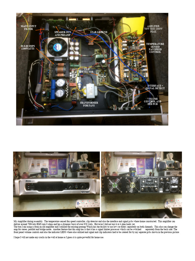 Custom 700W RMS Amplifier Build Guide | PDF