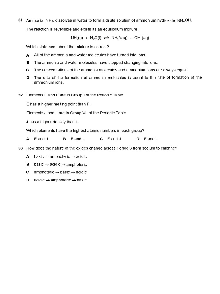 Important Questions P2 (51-100 Part2) | PDF | Oxide | Chemical Reactions