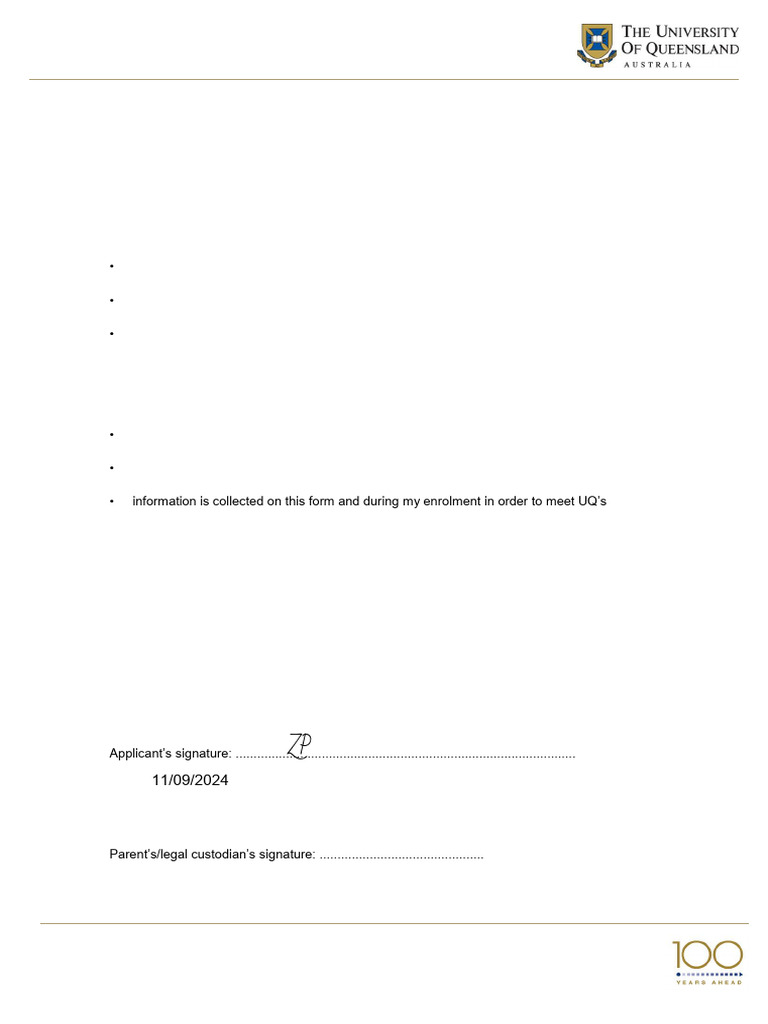 UQ International Application Declaration | PDF | Human Migration