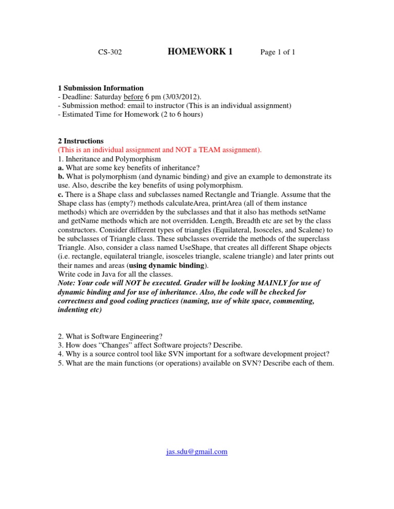 Homework 1: (This Is An Individual Assignment and NOT A TEAM Assignment ...