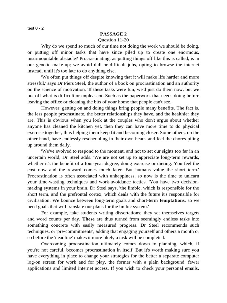 Understanding and Overcoming Procrastination | PDF | Professional ...