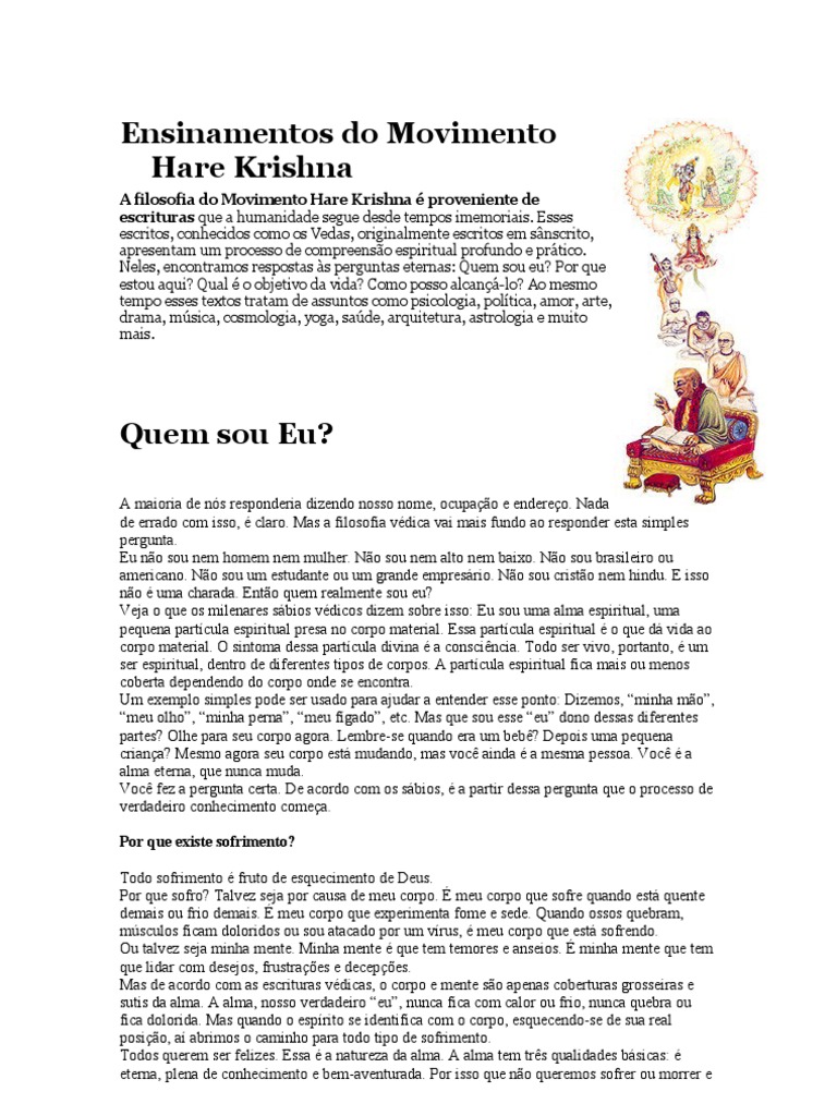 Movimento Hare Krishna: Histórico, Filosofia e Informações