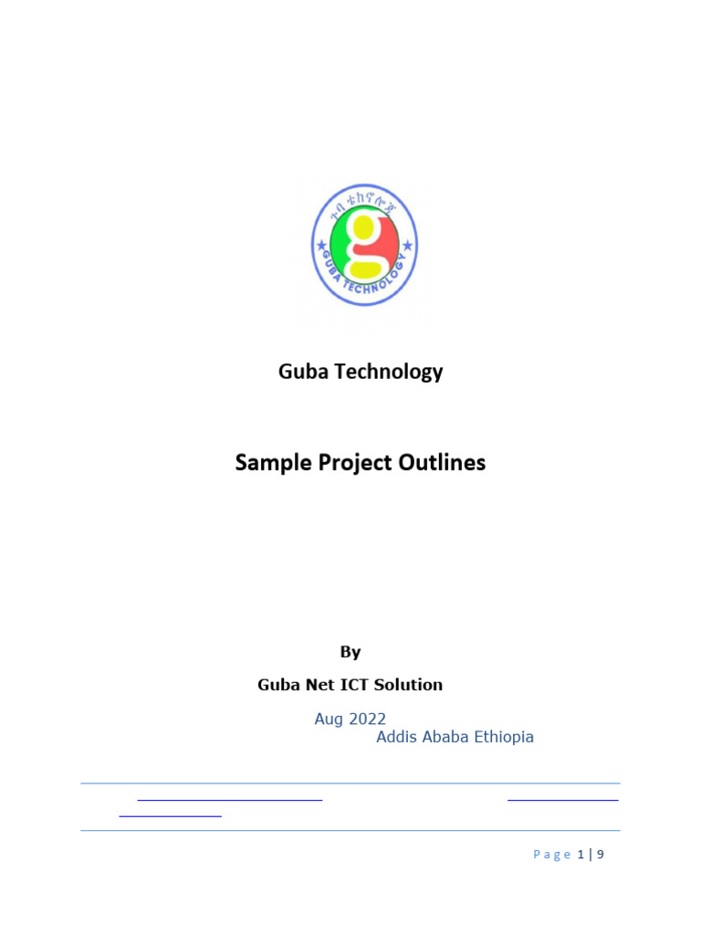 Guba Technology Document Outline Sample | PDF | Use Case | World Wide Web