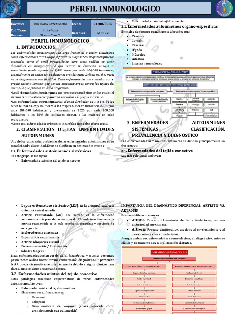 Med1 Lab r4 t13 Perfil Inmunológico Rfa | PDF | Enfermedades y ...