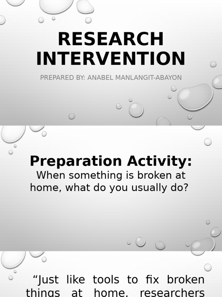 Research Intervention | PDF | Experiment | Behavior Modification