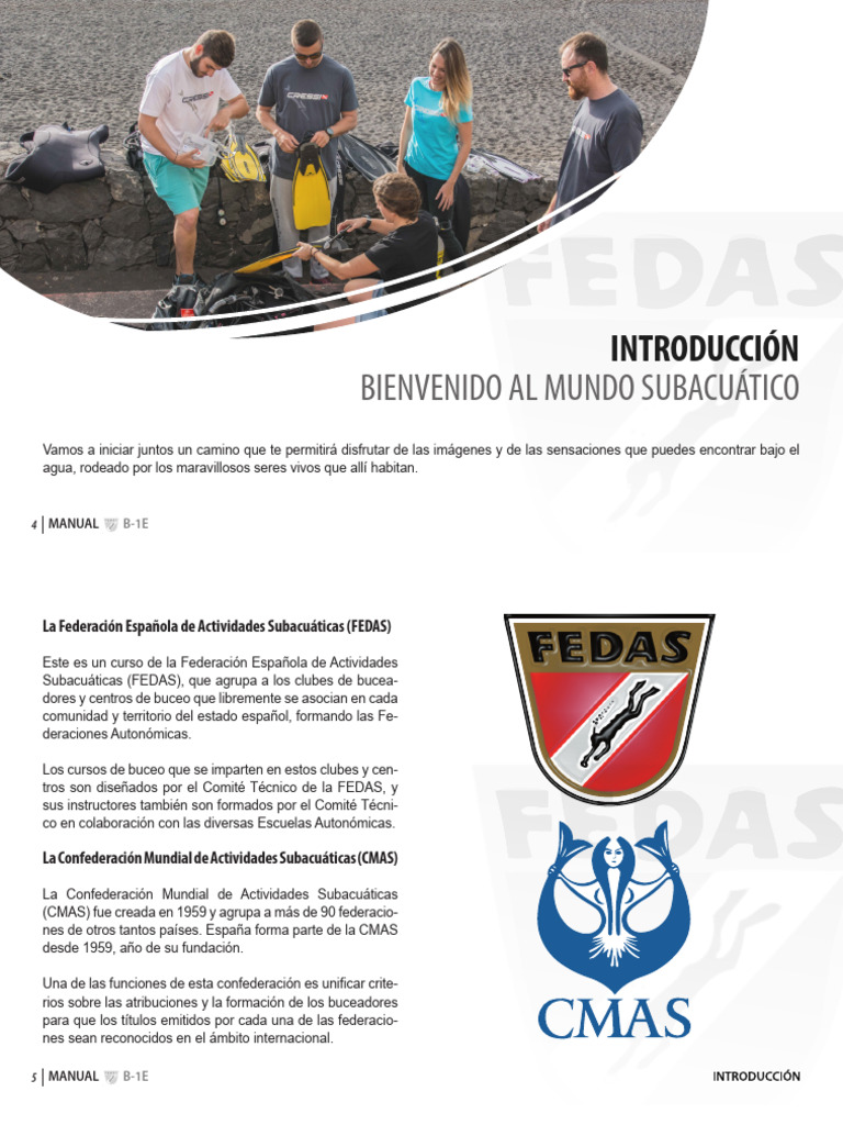 Curso de Buceo B1E: Introducción y Equipos | PDF | Buceo bajo el agua ...
