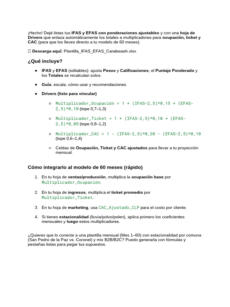 IFAS y EFAS Con Ponderaciones Ajustables | PDF