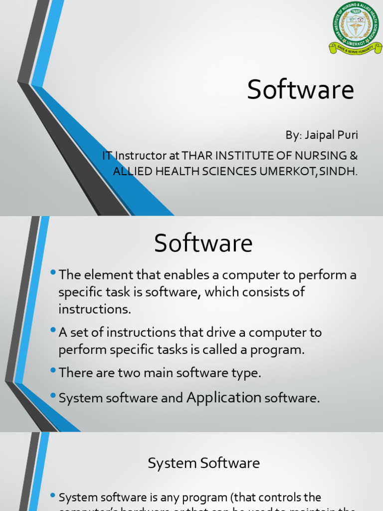 Understanding Software Types: System vs. Application | PDF