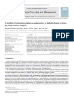 A Method of Extracting Malicious Expressions in Bulletin Board Systems