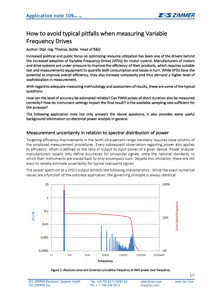 Measuring Accuracy in Variable Frequency Drives | PDF | Sampling ...