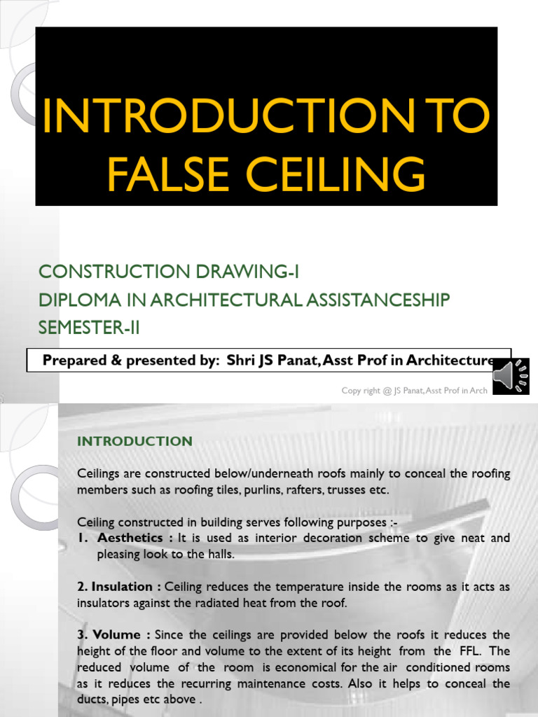 Introduction To False Ceiling 2020 | PDF | Ceiling | Roof