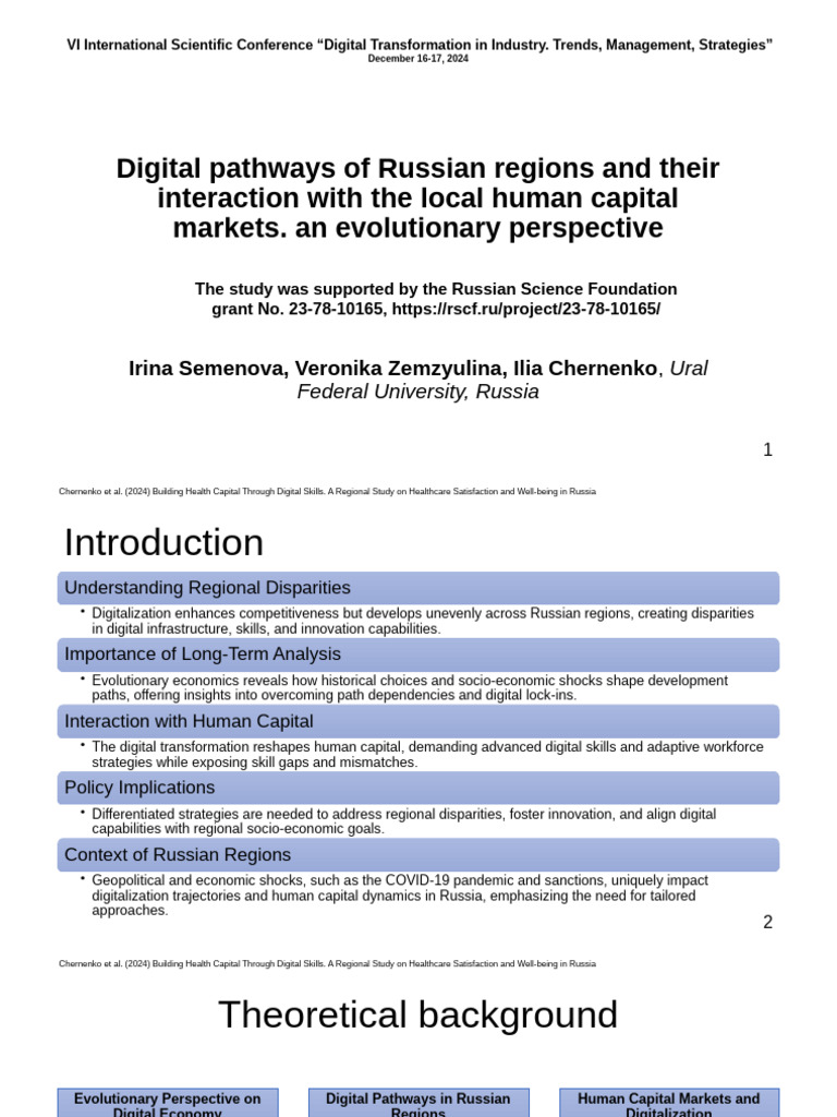 Digital Pathways of Russian Regions and Their Interaction With The ...