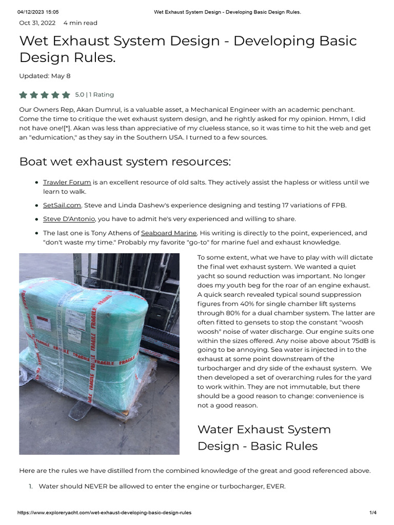 Wet Exhaust System Design Rules | PDF | Water | Mechanical Engineering