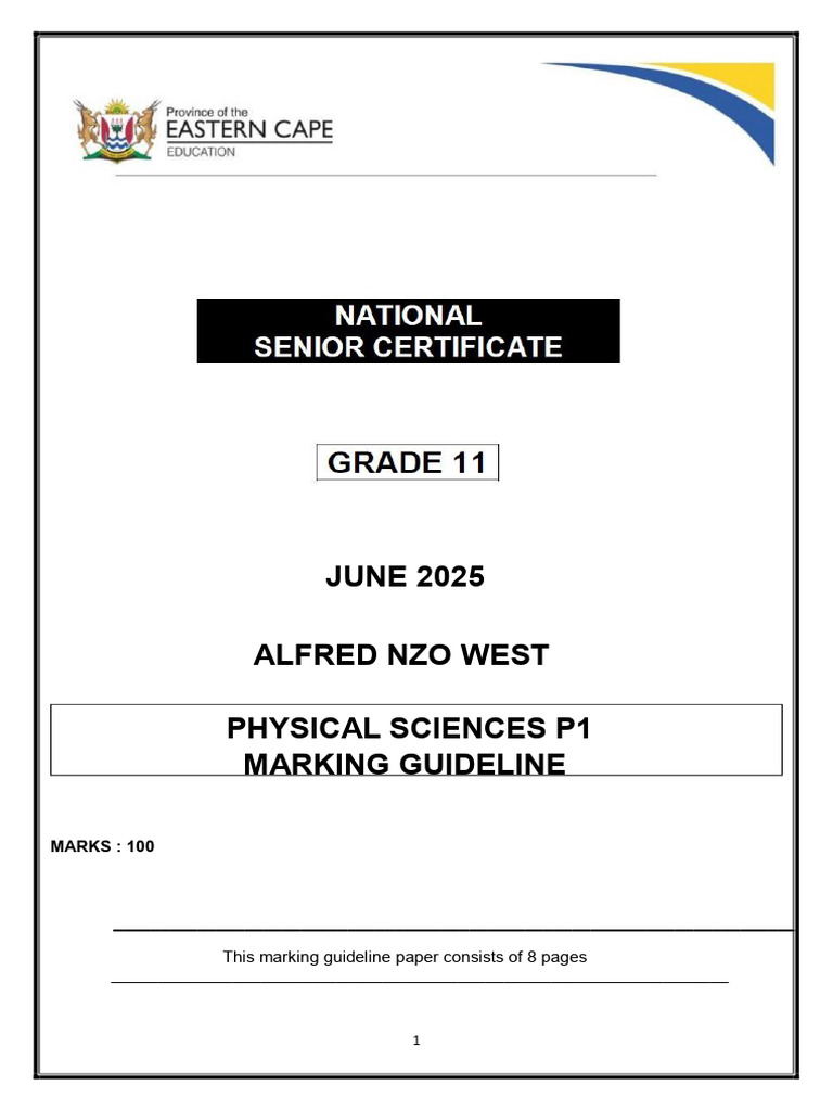 Grade 11 June Exam Phy p1 2025 MG | PDF | Force | Acceleration