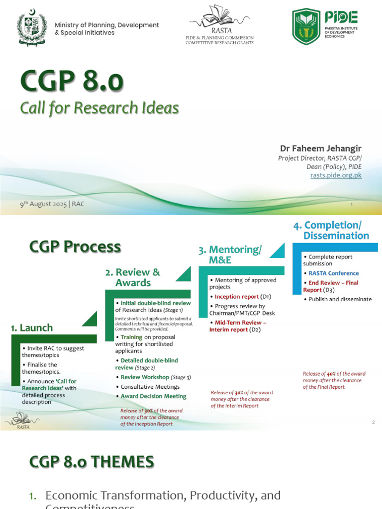 DFA - CGP 8.0 Call For Research Idea-Aug 2025 | PDF | Sustainability ...