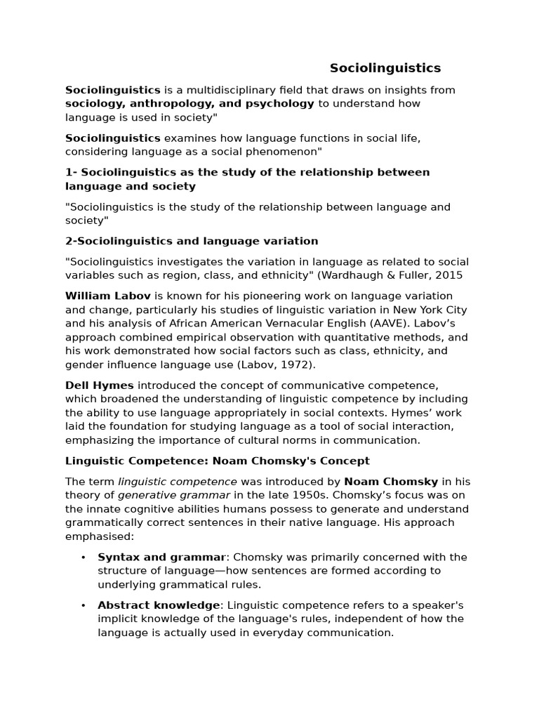 Sociolinguistics | PDF | Sociolinguistics | Linguistics