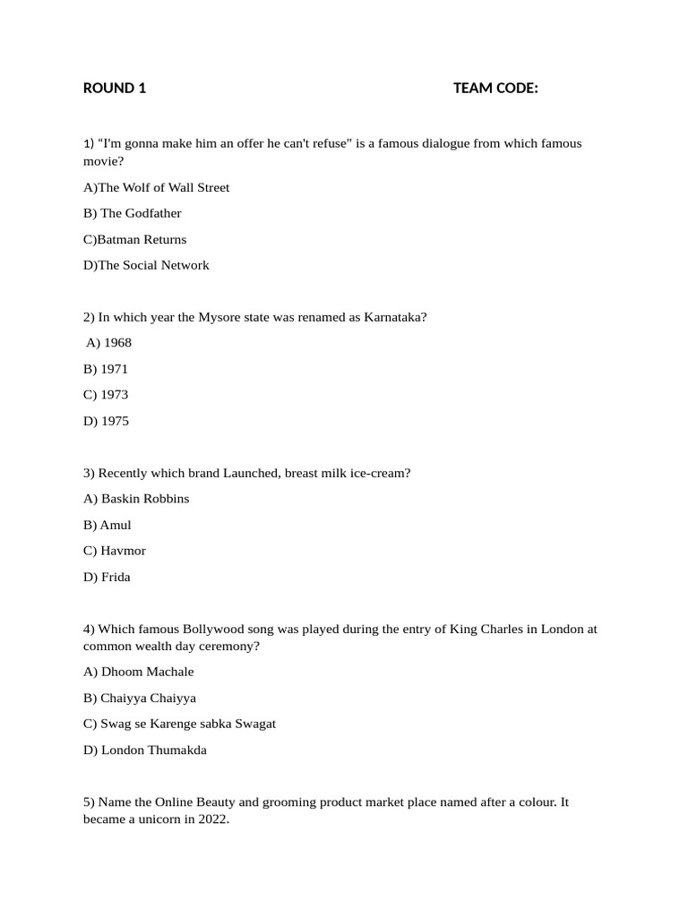 Round 1 | PDF