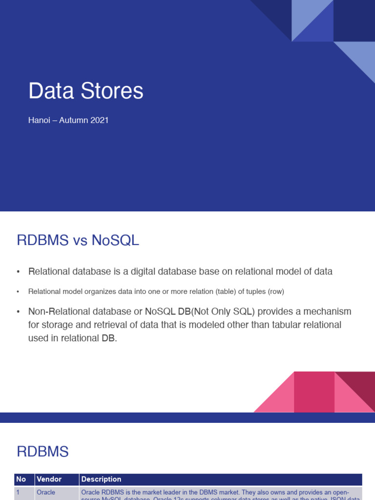 RDBMS vs NoSQL: Key Differences Explained | PDF | Databases | No Sql